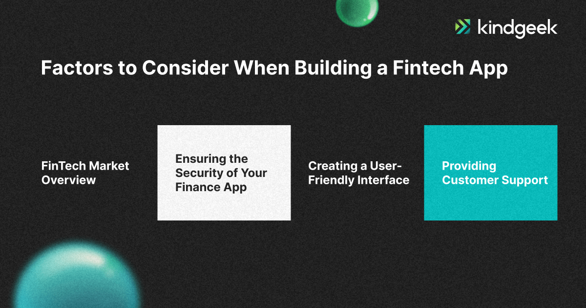 Factors to consider when building a fintech app